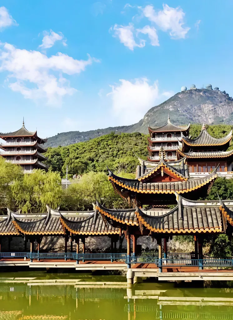 Drum Mountain (Gushan) temple paths, Fuzhou