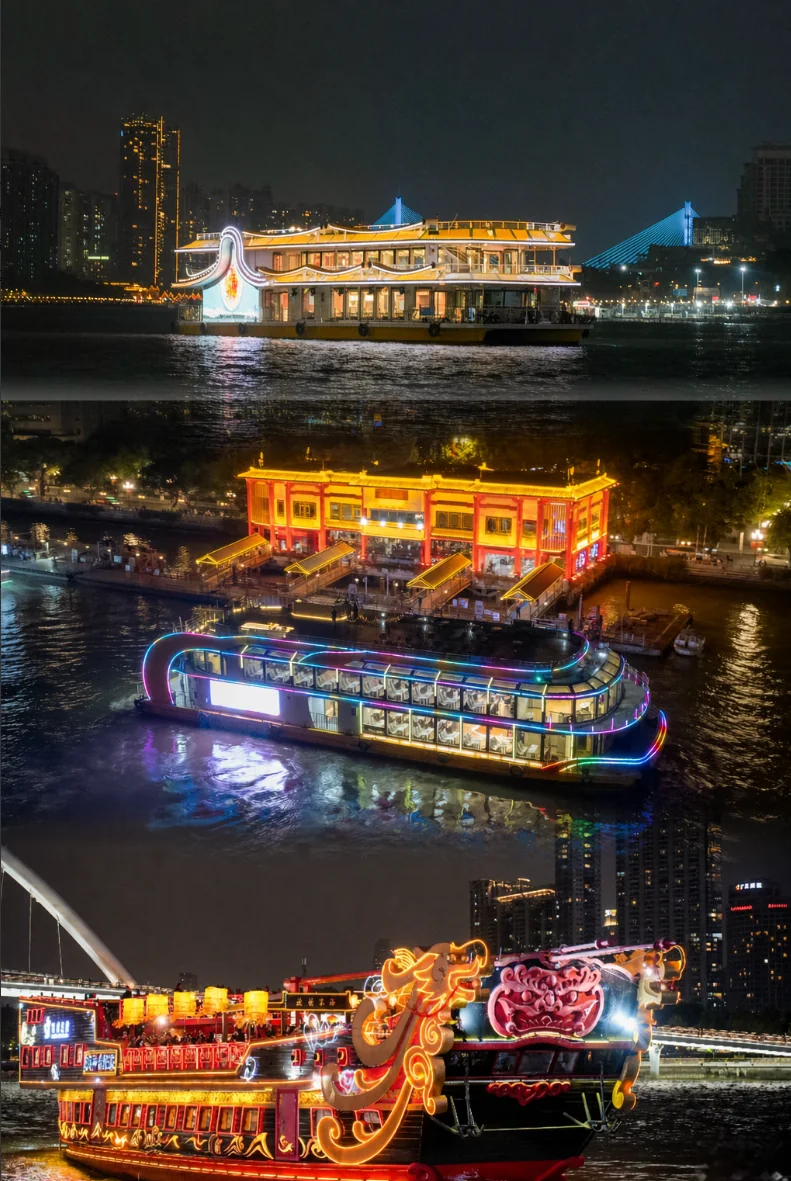 Pearl River night cruise boats, Guangzhou