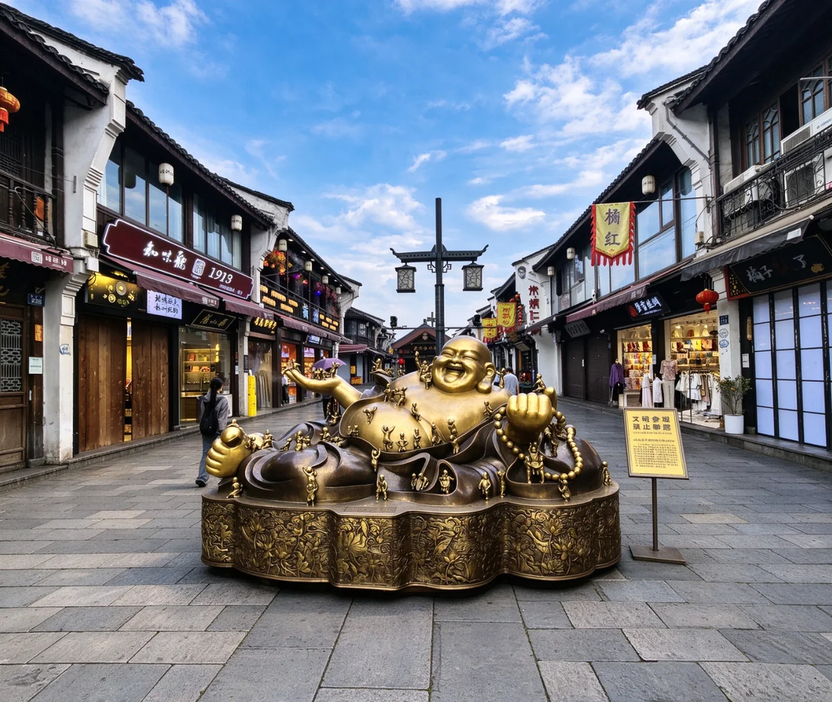 Hefang Street at dusk, Hangzhou