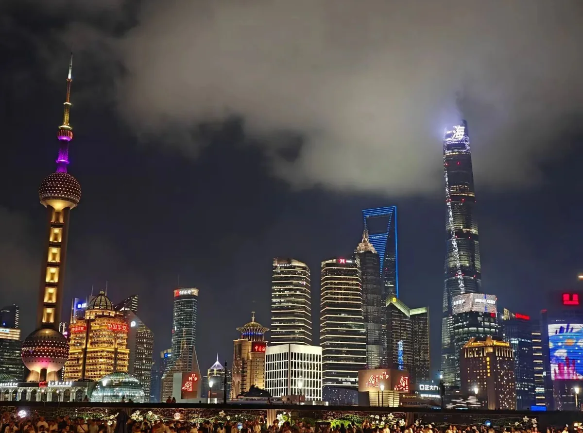 Lujiazui towers across the Huangpu river, Shanghai