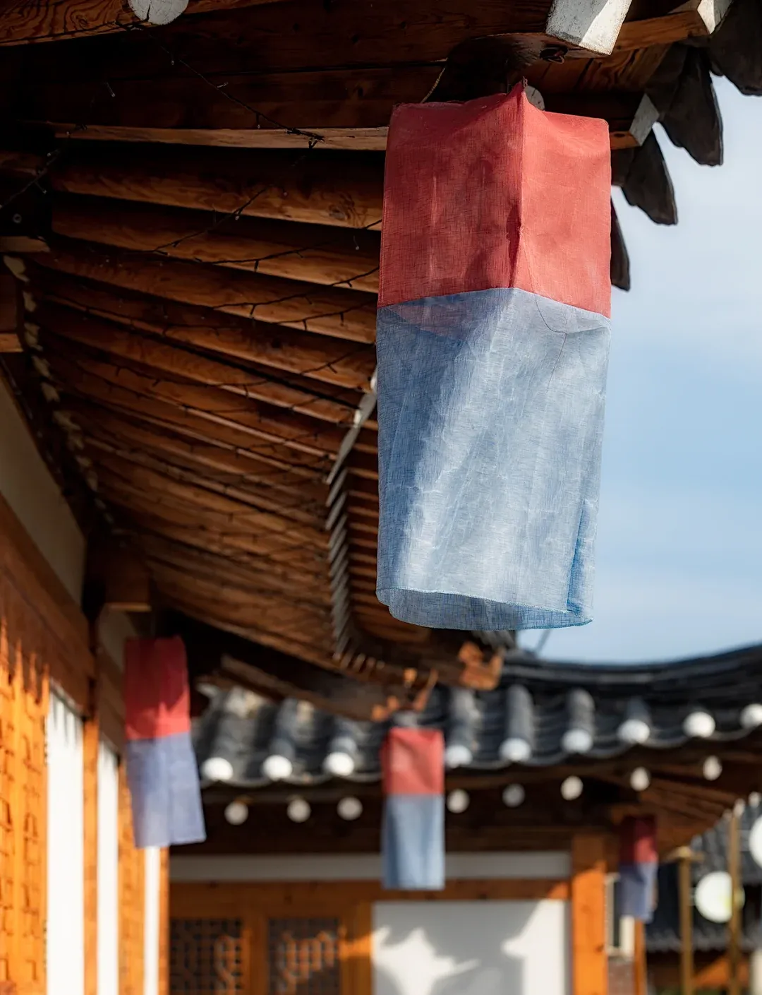 China-Korea border town riverside in autumn