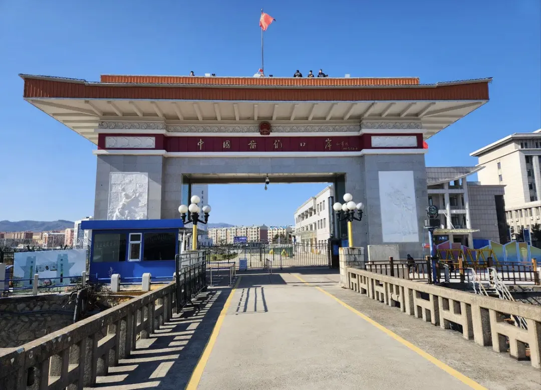 Tumen Port border river view toward North Korea
